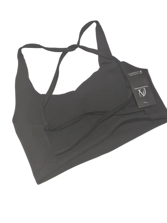 women's gym top multiple straps grey