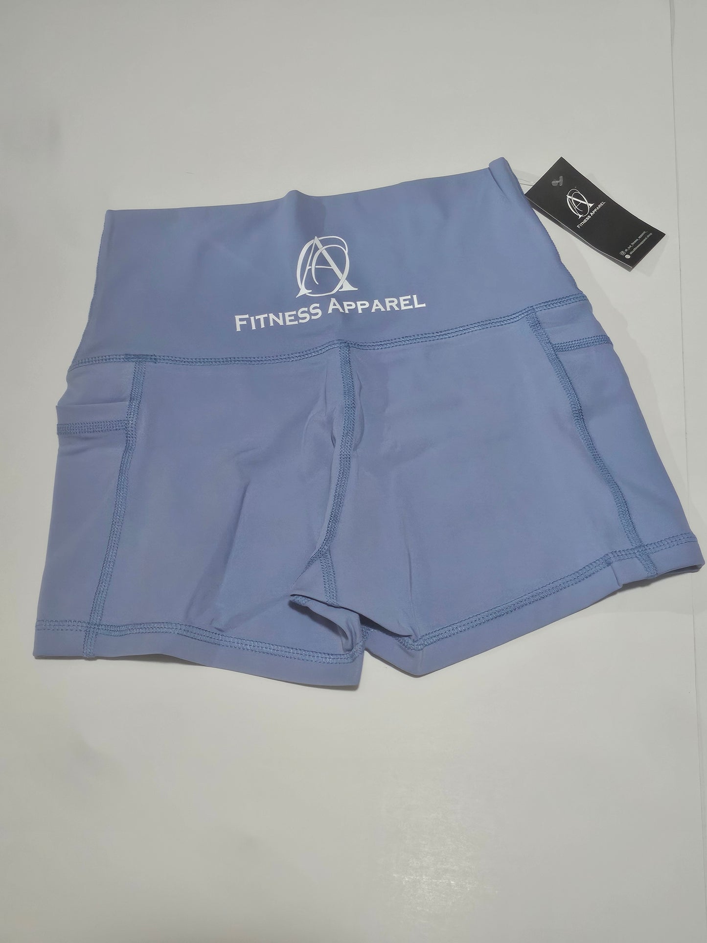 women's light blue shorts