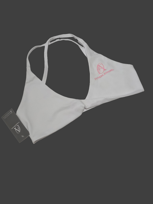 woman's white sports bra