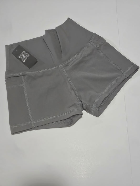 women's grey gym shorts