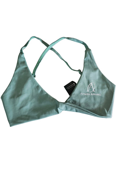 mint  green bikini sports bra