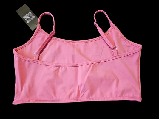 dark pink sports bra